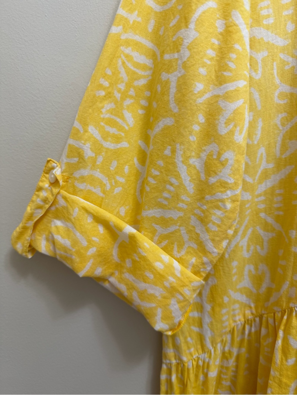 Ro’s Garden Deauville Tunic Shirt Dress Tuckernuck Anthropologie Yellow L - Picture 7 of 11